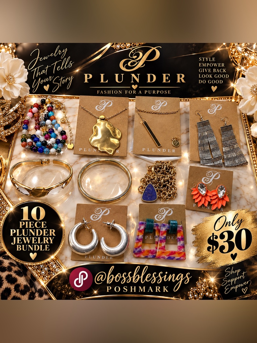 Plunder 10 Piece Mix Jewelry Bundle